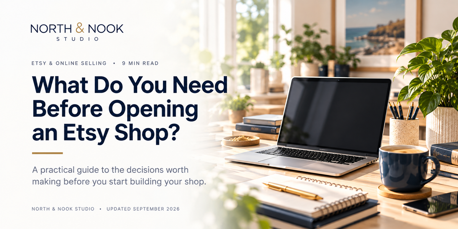 What Do You Need Before Opening an Etsy Shop? — North & Nook Studio pre-launch guide